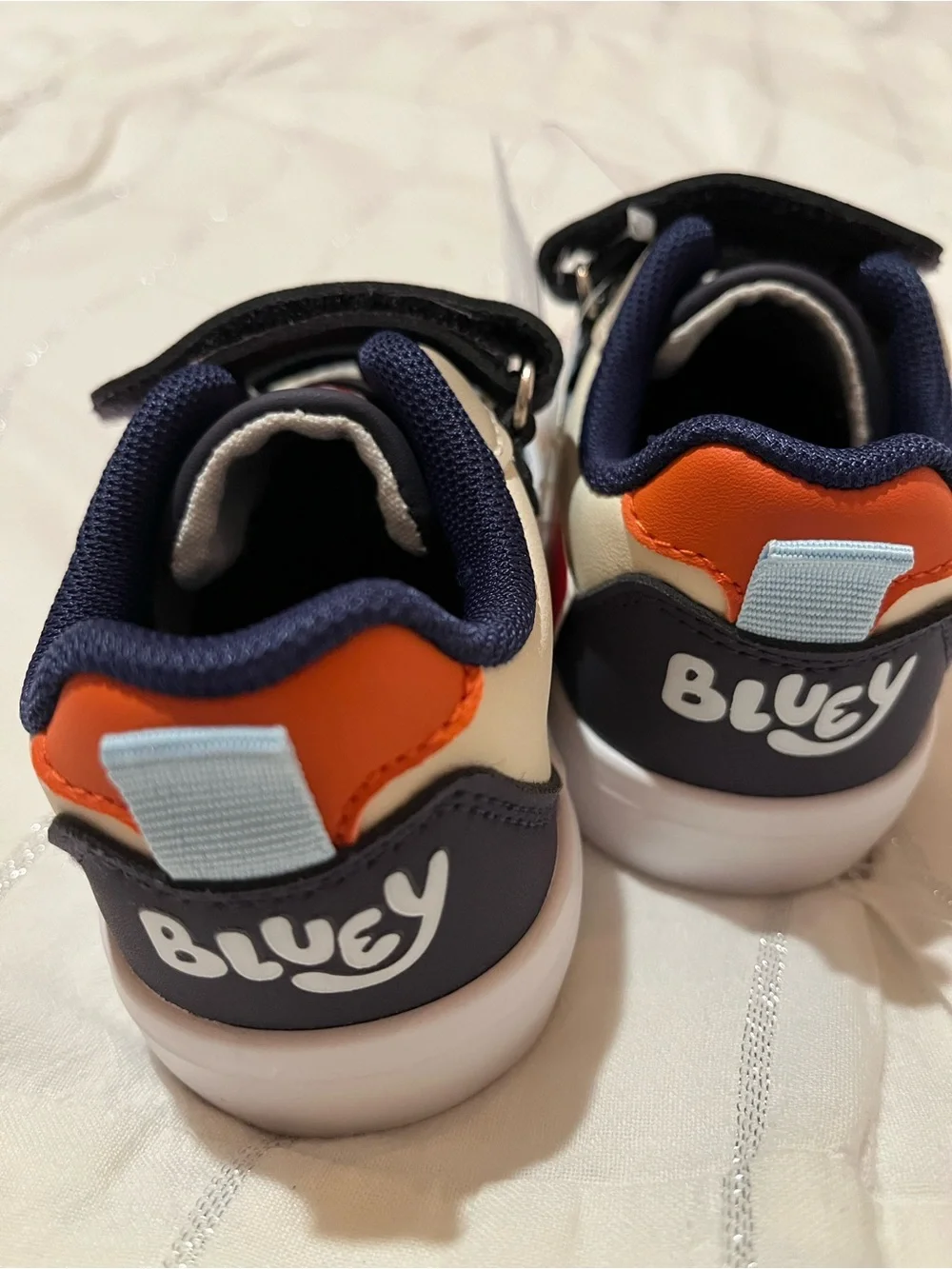 Keepy Uppy Kids Blue and Cream Velcro Sneakers